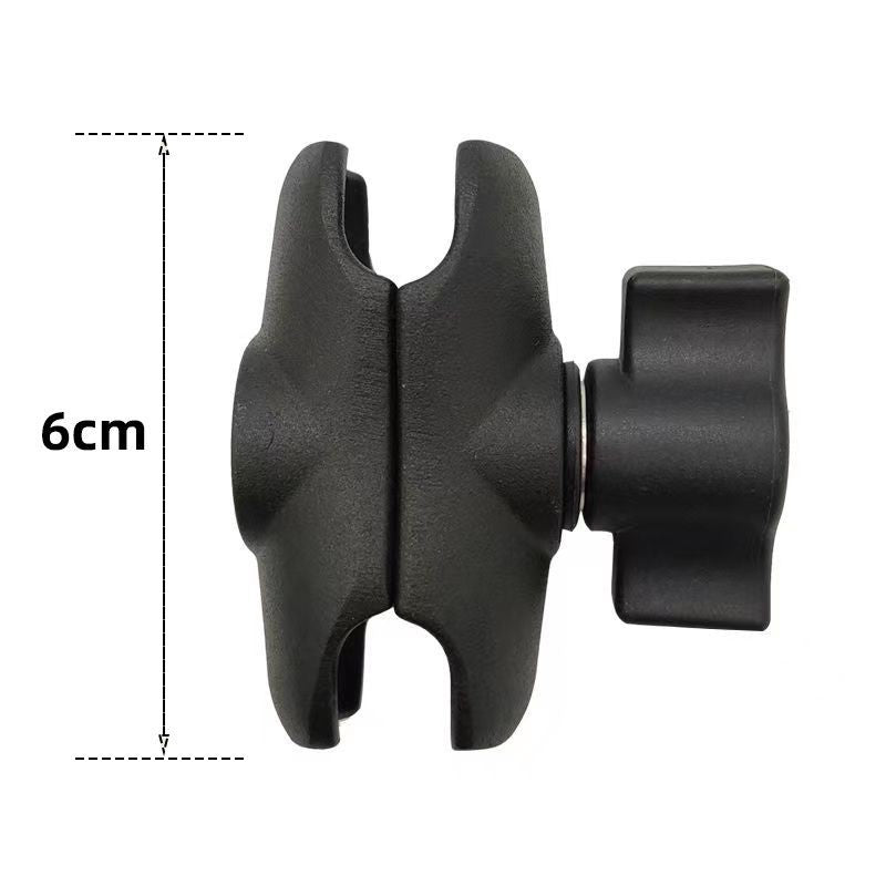 1-Inch Ball Head Rearview Mirror Bracket with 6cm Arm – 10mm Aperture Crooked Mouth Mount