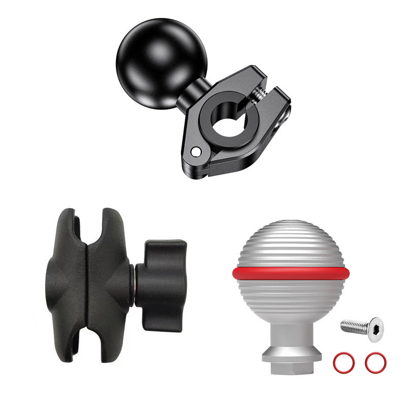 Rearview mirror rod 1 inch ball head bracket base combination