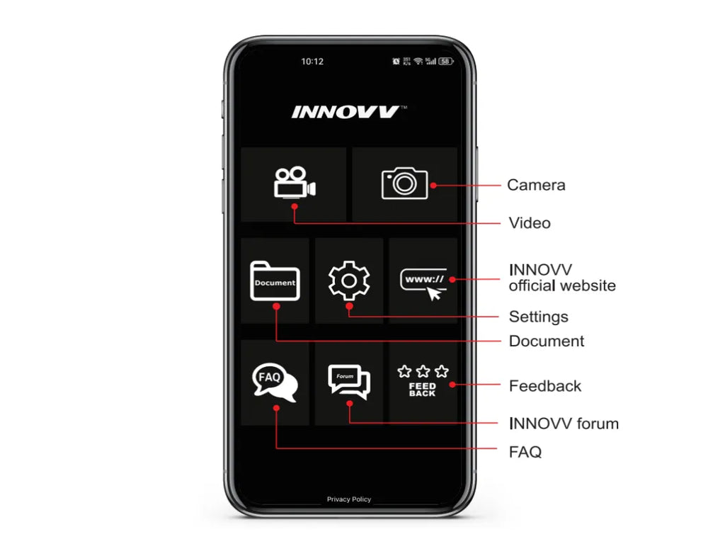 INNOVV APP Main Interface