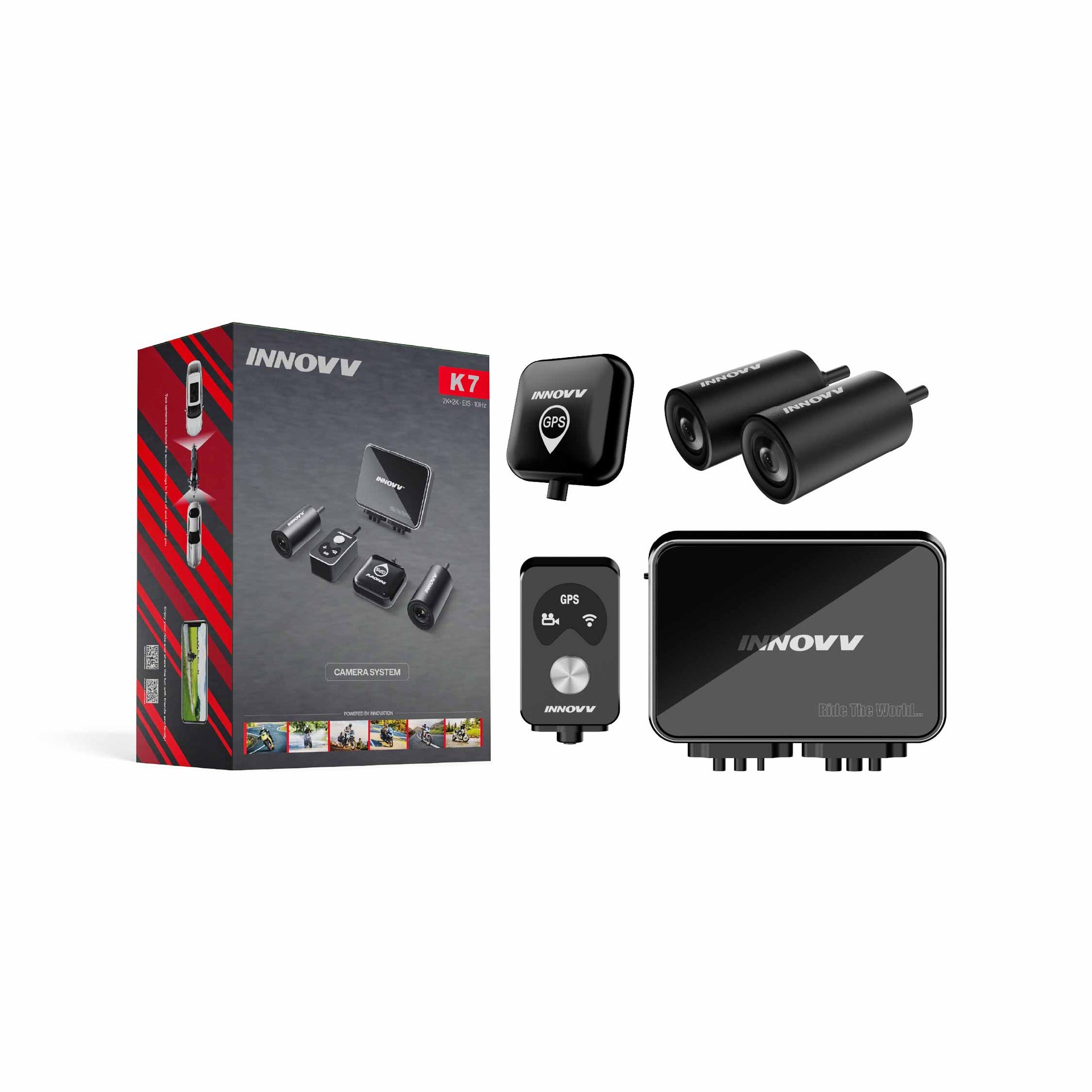 K7 Dual 2K Motorcycle Dashcam