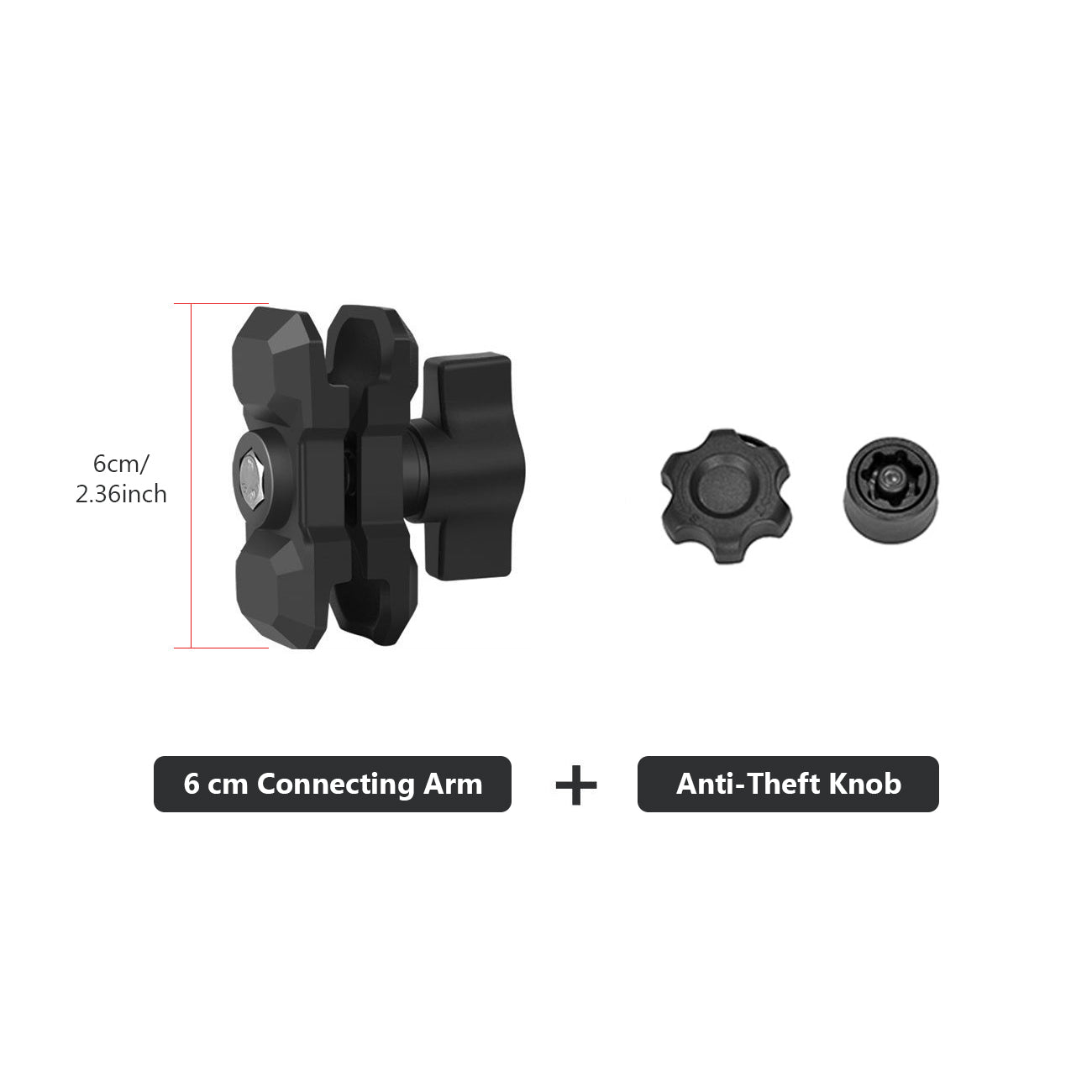 6 cm Ball Head Mounting Arm （Anti theft)