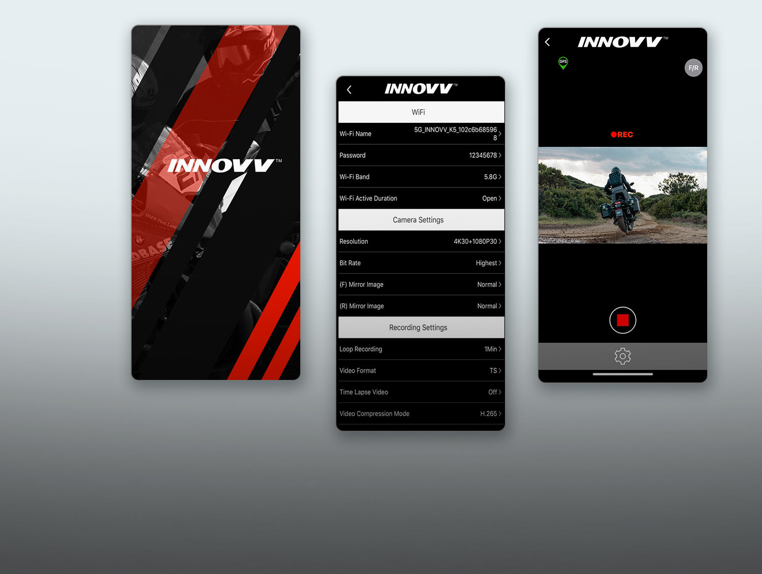 Pantalla y cámaras duales DVR moto