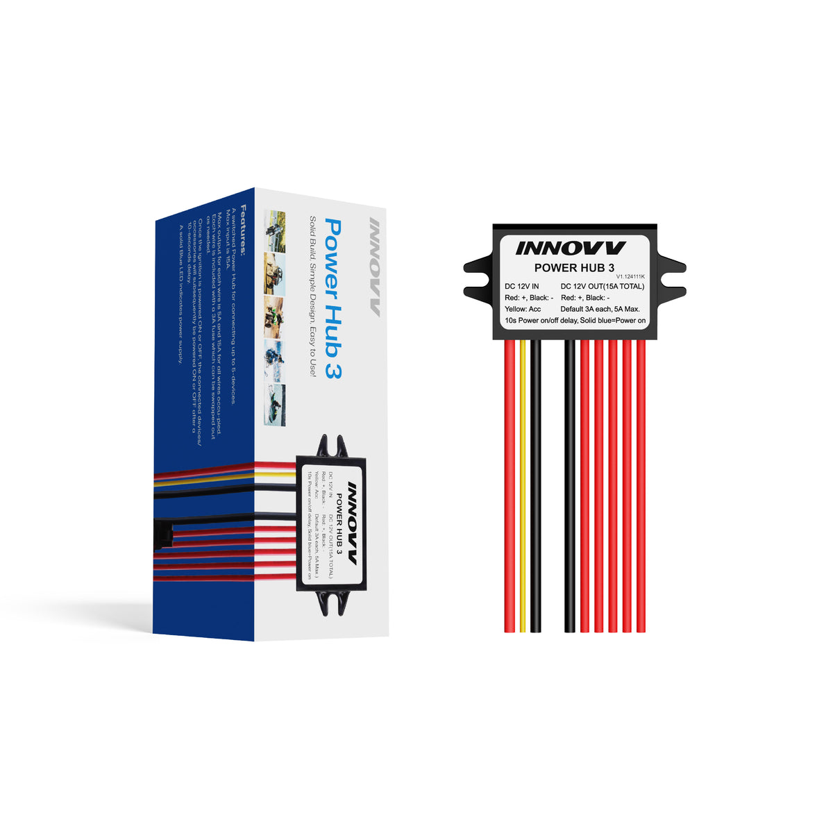 INNOVV Power Hub 3 | Connects Up to 5 Devices & Battery Protection